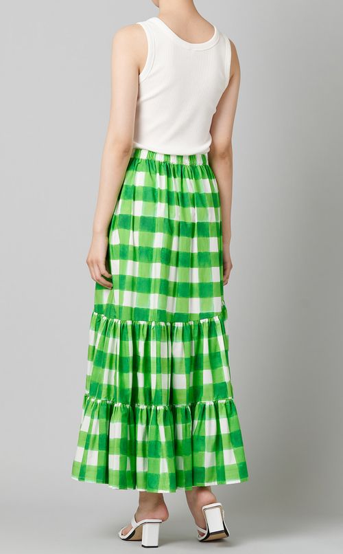 イレギュラーヘムティアードスカート