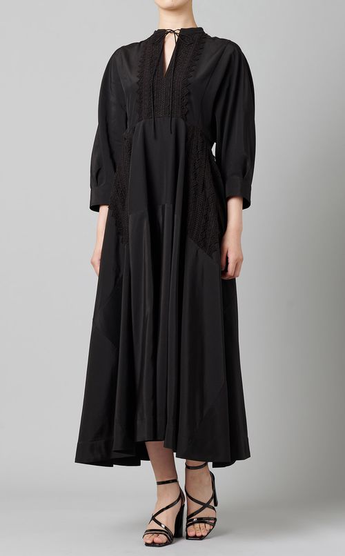 シルクコットンレースワンピース