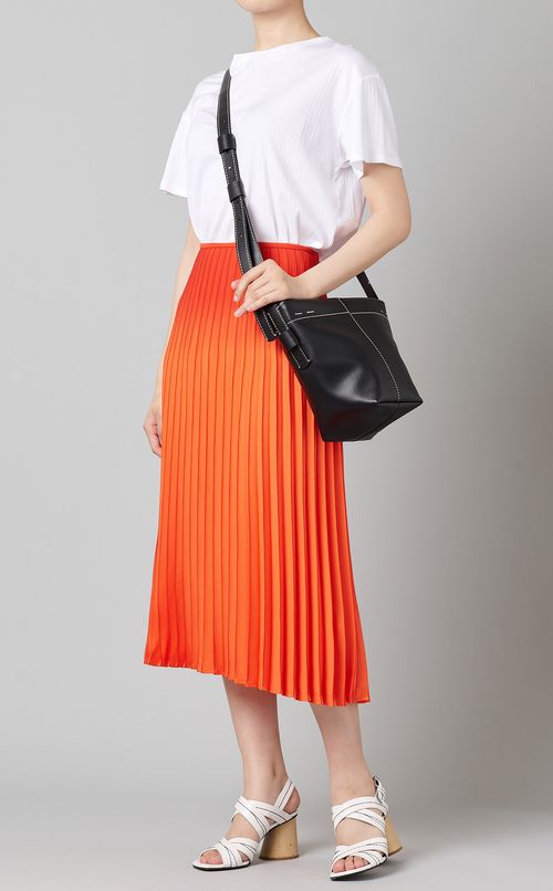 レザーミニバケットバッグ