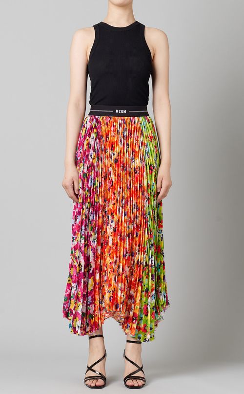 マルチプリントプリーツスカート