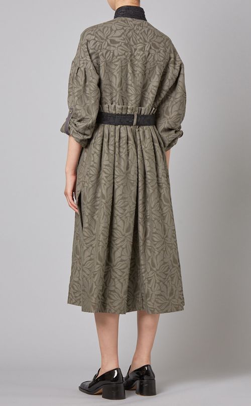 ベルト付タックデザインドレス