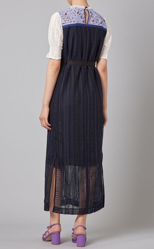 ベルト付切替レースワンピース