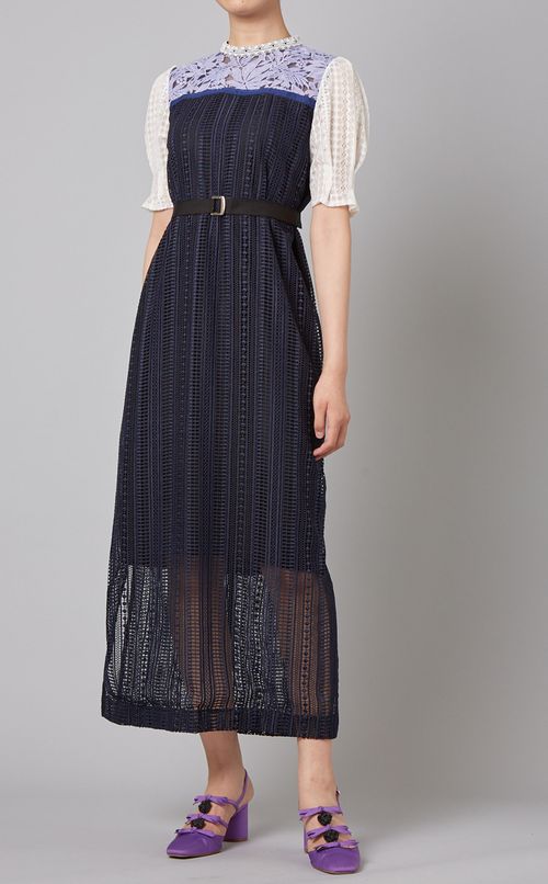 ベルト付切替レースワンピース