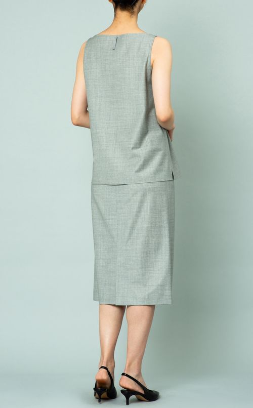 ウールミディタイトスカート