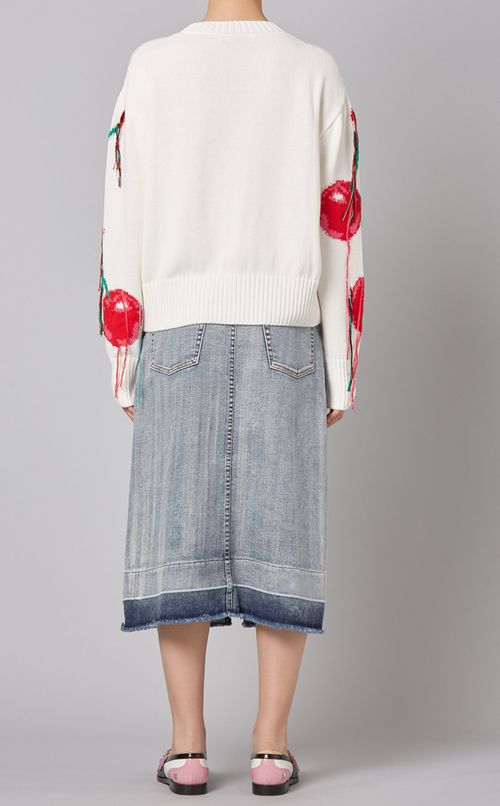 チェリーモチーフニットプルオーバー
