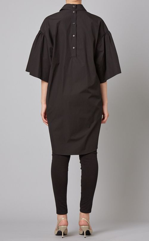 ボリュームスリーブシャツワンピース