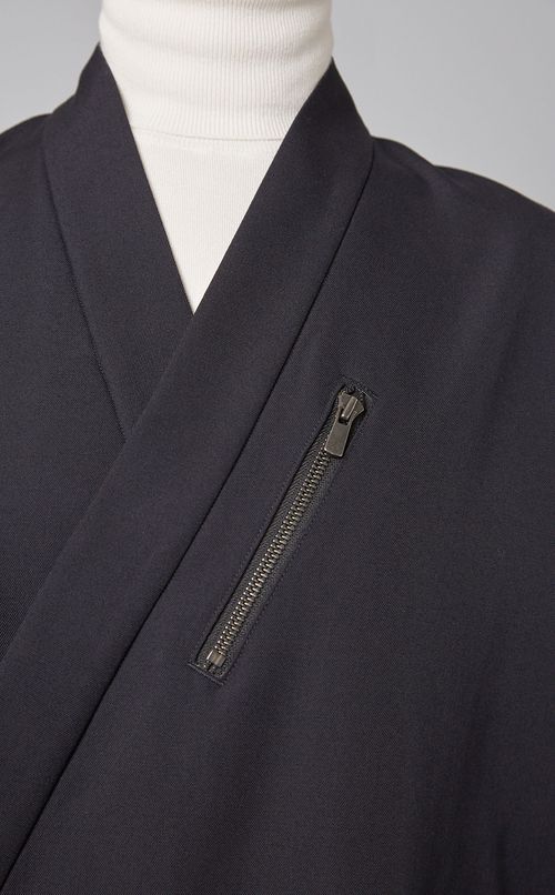 ノーカラーオーバーコート