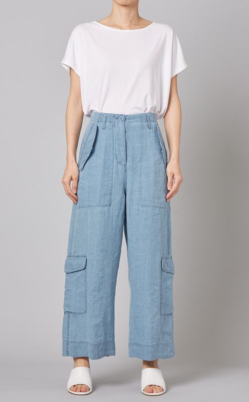 リネンカーゴパンツ