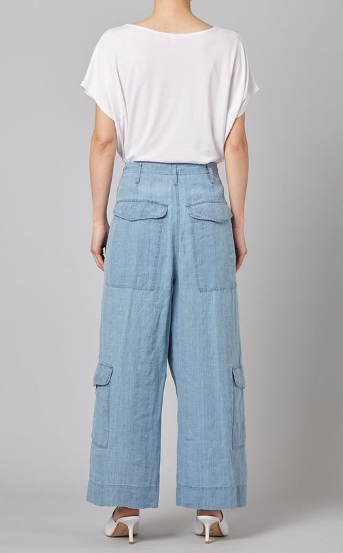 リネンカーゴパンツ