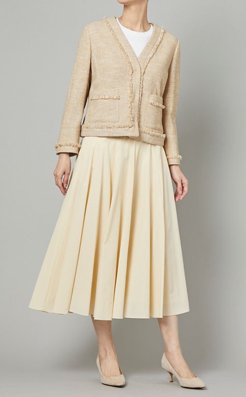 ツイードノーカラージャケット