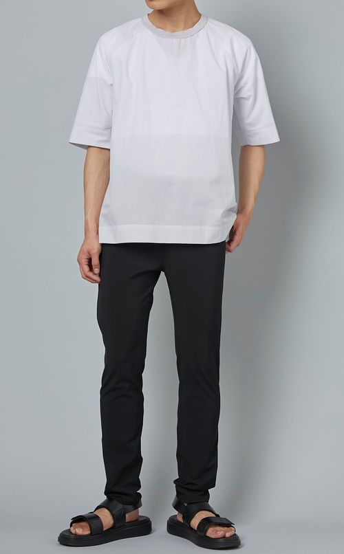 パネルストライプシャツ