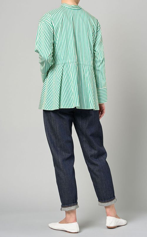 2wayコットンドローストリングシャツ