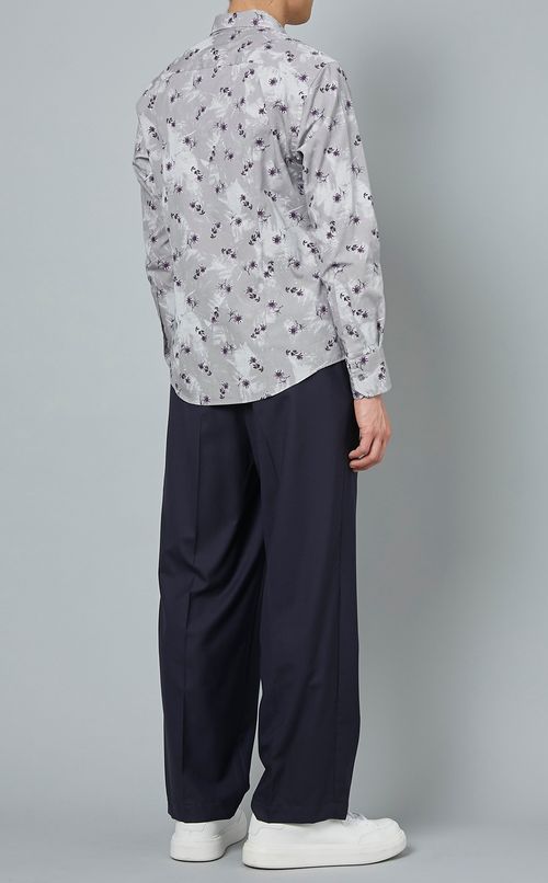 フラワープリントシャツ