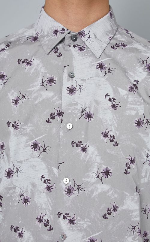 フラワープリントシャツ