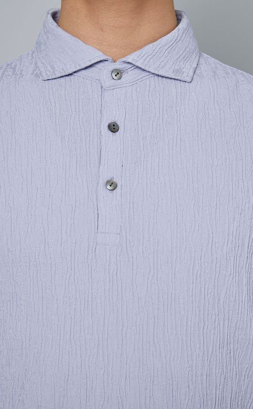 ワッシャージャカードポロシャツ