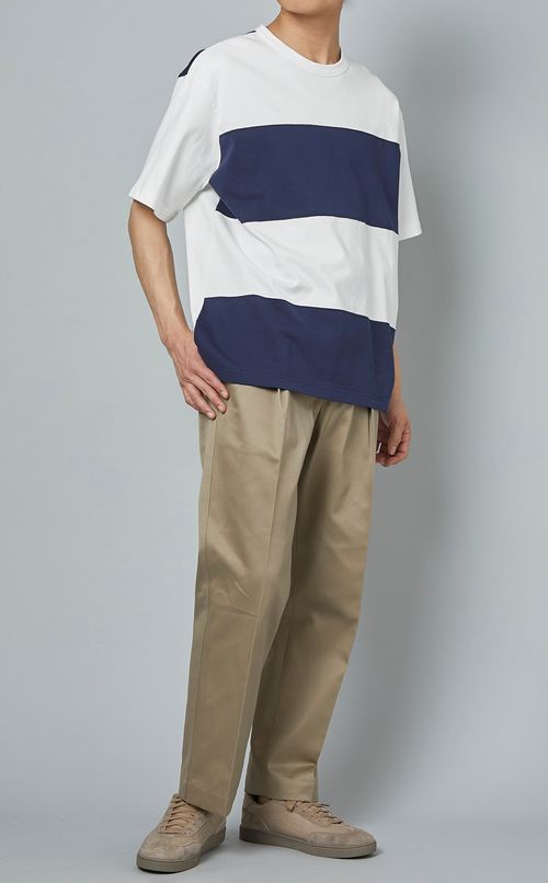 クルーネックボーダーTシャツ