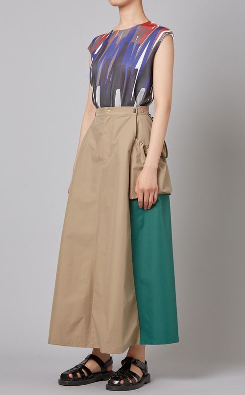 アウトポケットロングスカート