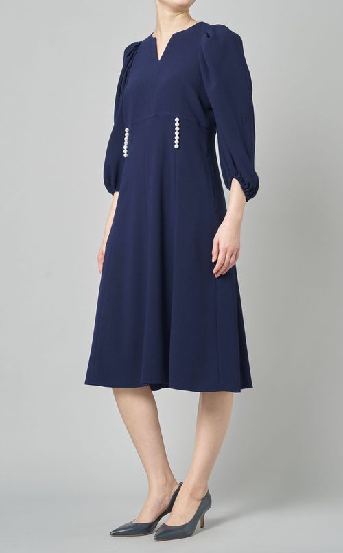 パール付バルーンスリーブワンピース