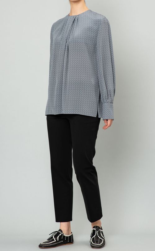 ジオメトリックプリントブラウス