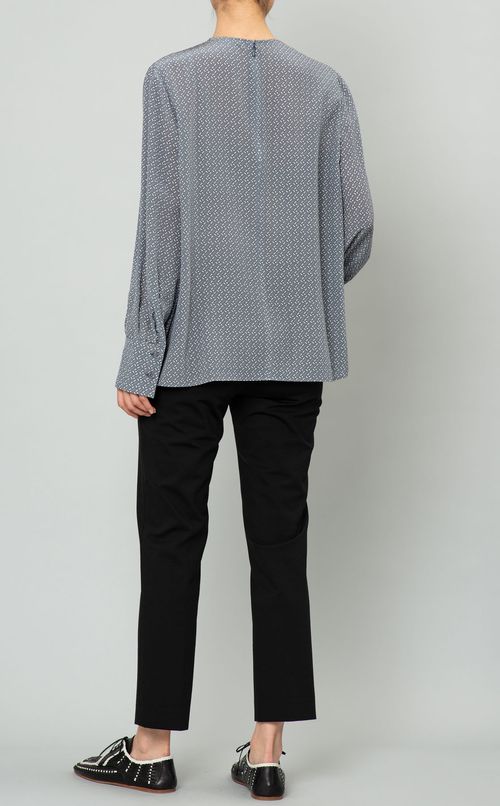 ジオメトリックプリントブラウス