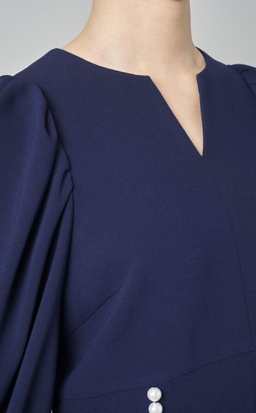 パール付バルーンスリーブワンピース