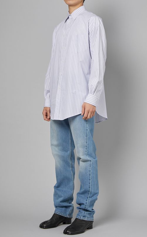 ストライプコットンシャツ