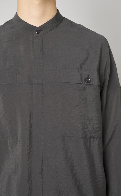 オーバーサイズバンドカラーシャツ