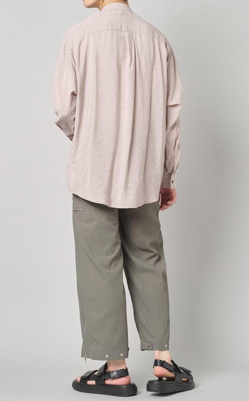 オーバーサイズバンドカラーシャツ