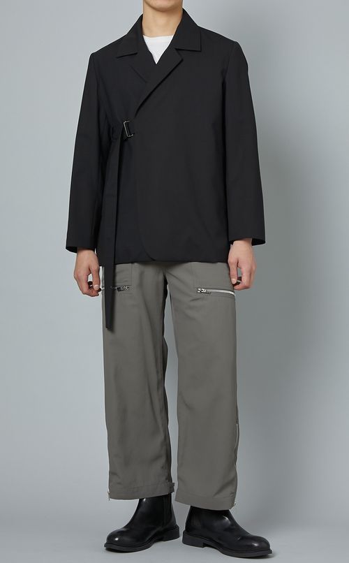 トロピカルウールベルテッドジャケット