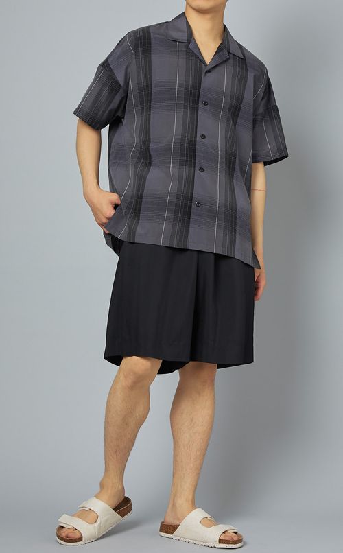 オンブレチェックショートスリーブシャツ