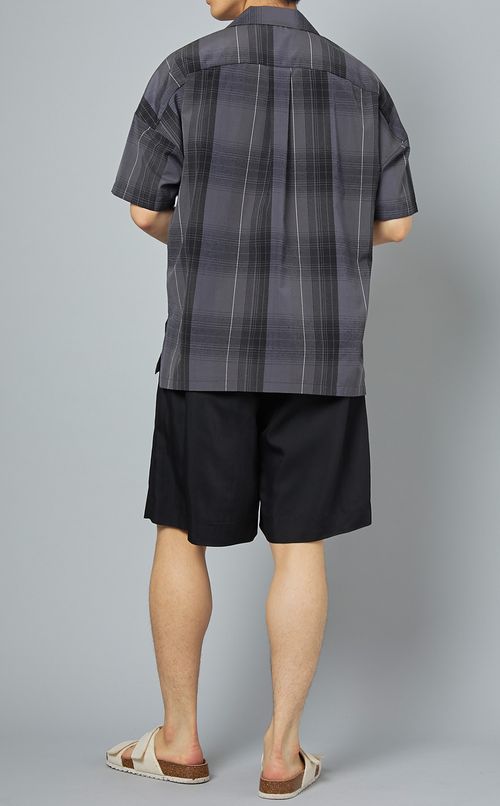 オンブレチェックショートスリーブシャツ