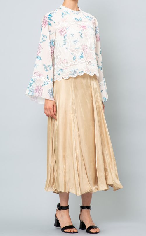 スタンドカラープリントプルオーバー