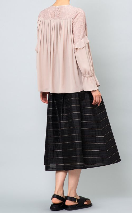 ヨークレースタックブラウス