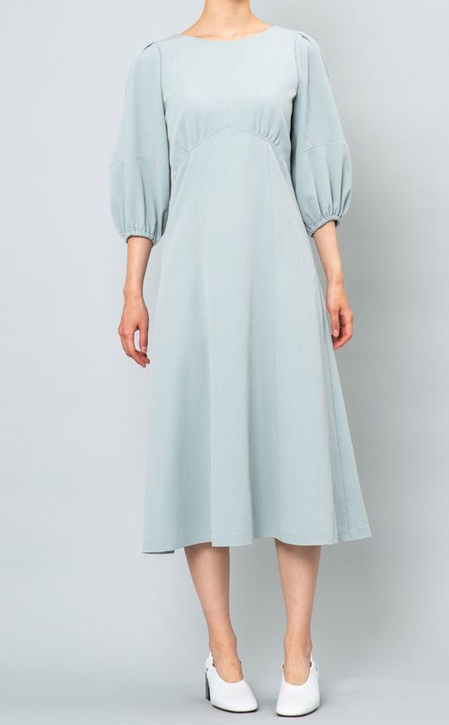 ワッシャーパフスリーブワンピース