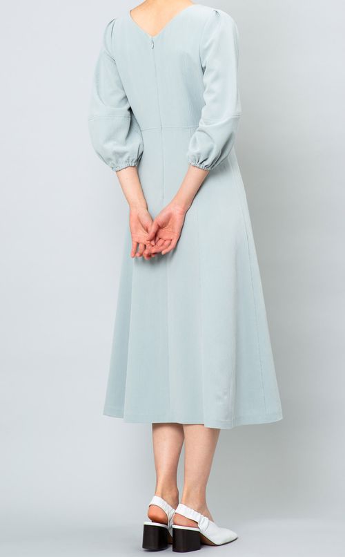 ワッシャーパフスリーブワンピース