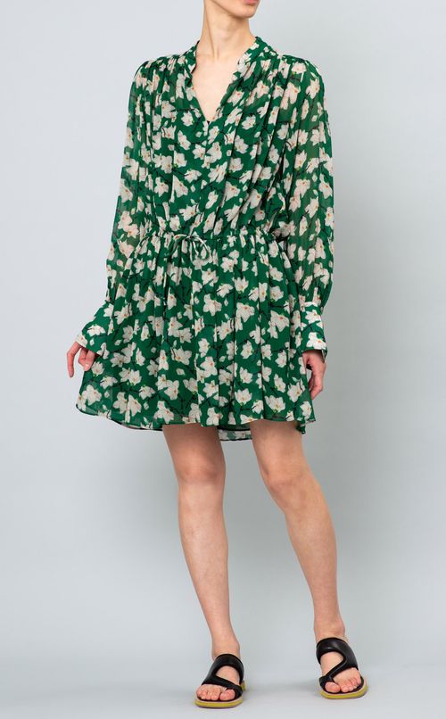 フラワープリントミニワンピース