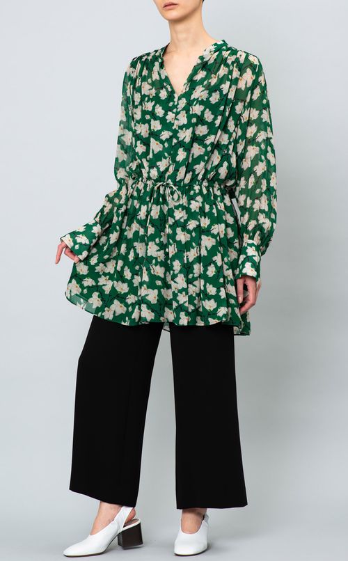 フラワープリントミニワンピース