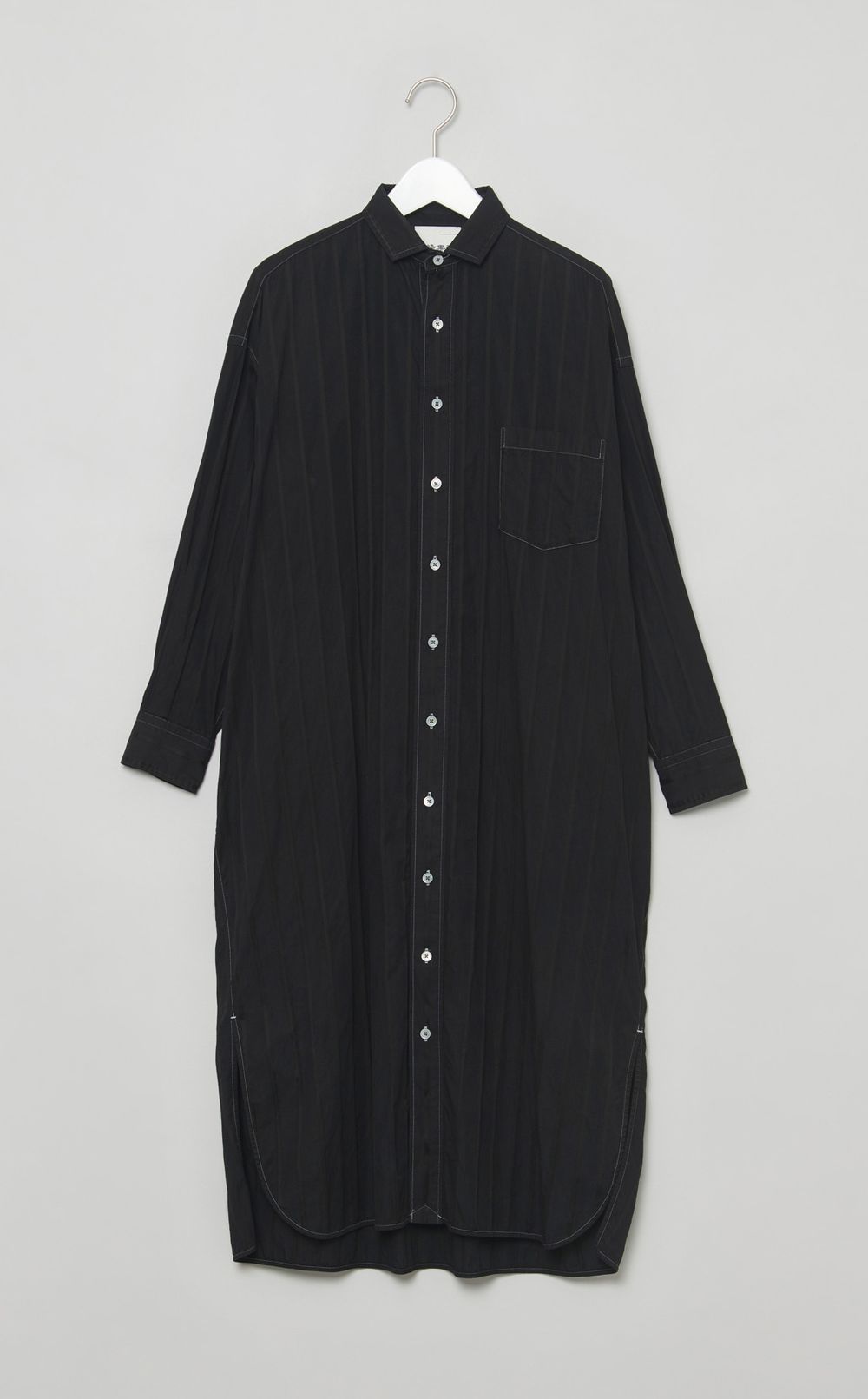 【reADdress】ストライプロングシャツワンピース