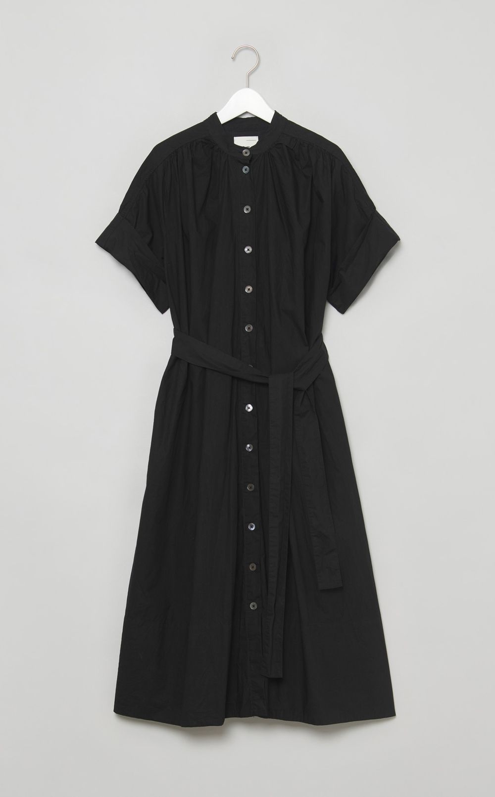 【reADdress】スタンドカラー半袖シャツワンピース