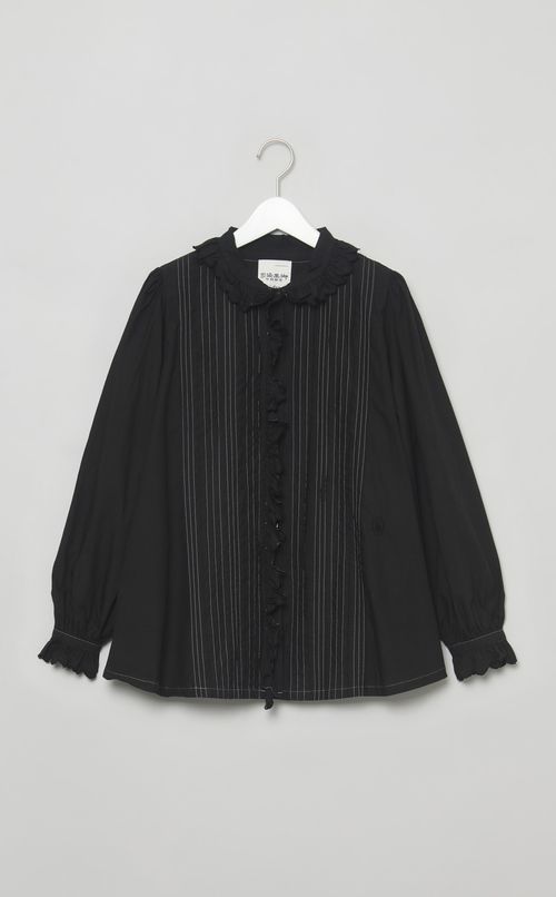 【reADdress】フリルカラータックブラウス