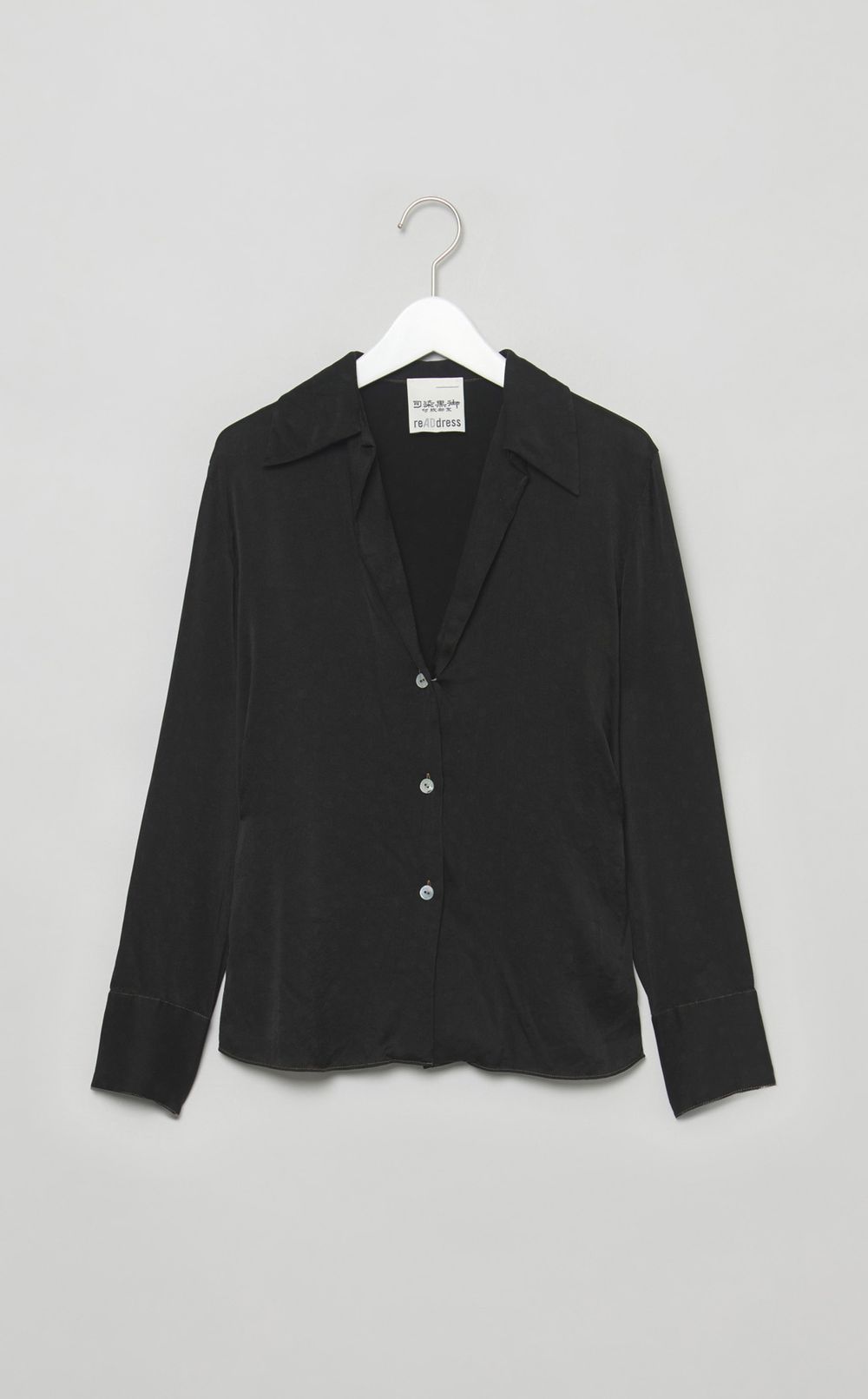 【reADdress】ランダムドットオープンカラーブラウス