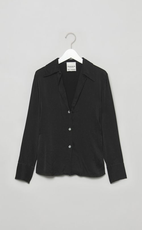 【reADdress】ランダムドットオープンカラーブラウス