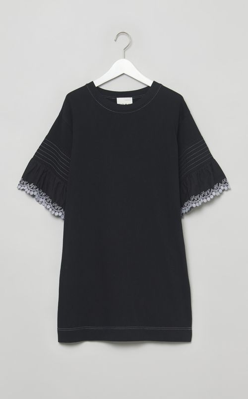 【reADdress】刺繍レースコットンワンピース