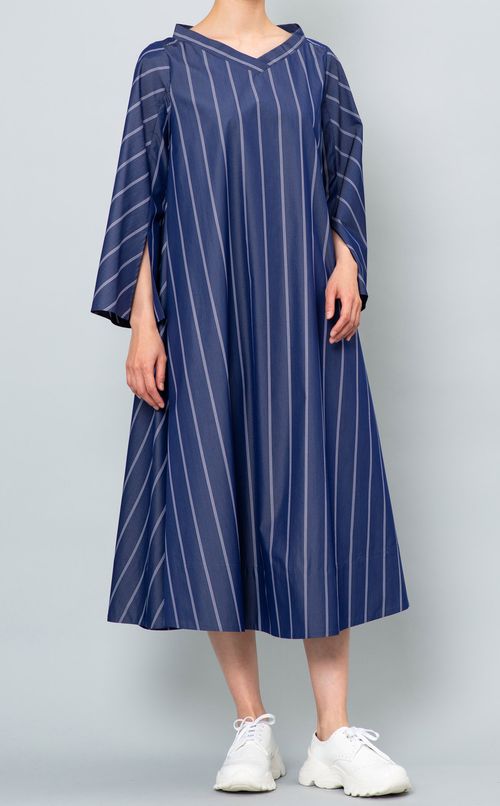 ストライプAラインロングワンピース