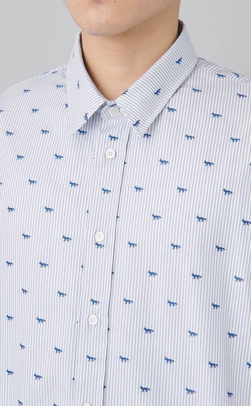 レギュラーカラーストライプシャツ