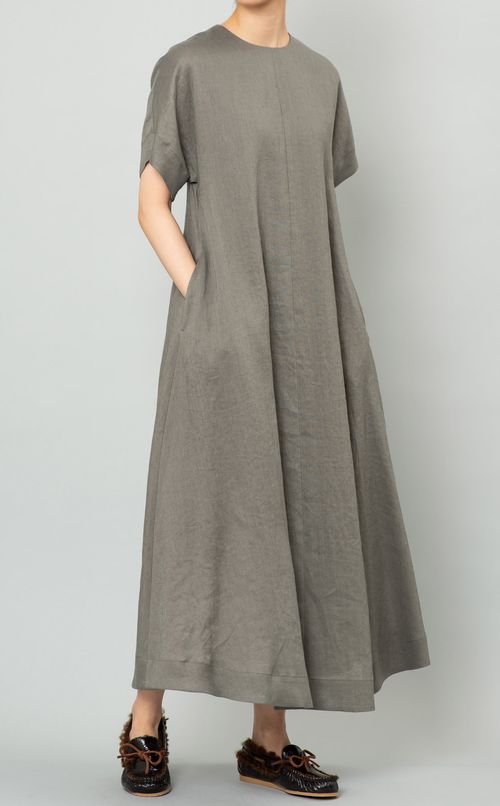 リネンショートスリーブワンピース