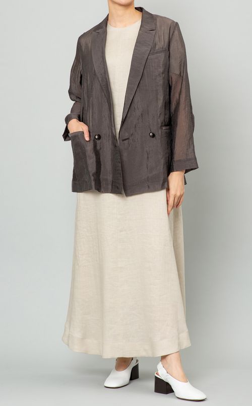 リネンショートスリーブワンピース