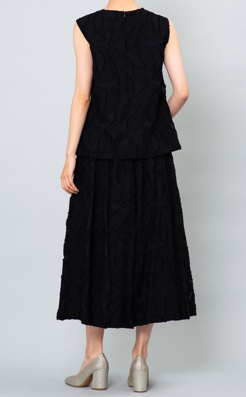 カットジャガードノースリーブブラウス