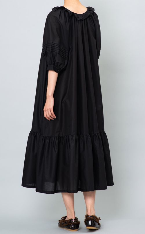 コットンギャザーロングワンピース