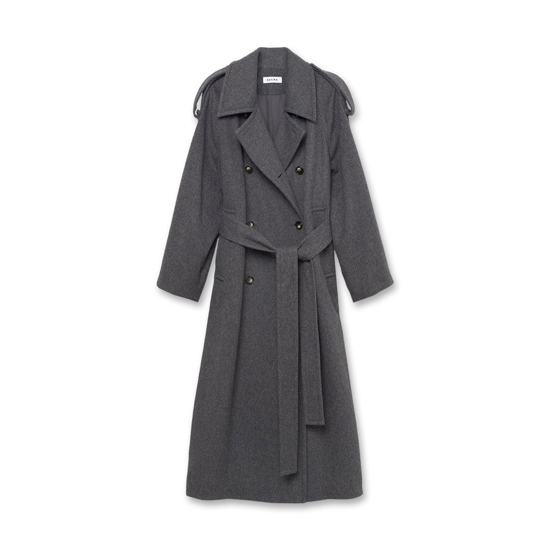 RED VALENTINO リボン付きウールコート 38 REDVALENTINO RED VALENTINO コート ダブルウールカシミヤリボン